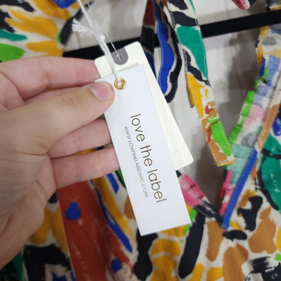 Love The Label Womens Dress Penelope Print Tiered Ruffle Prairie Maxi Anthro S - Picture 9 of 12